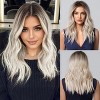 Jessie's Wig Cosplay Heat Resistant Brown Blonde Ombre Synthetic Wigs Wavy Layered Wigs With Side Bangs 20 Inch 1 Pc/Pack - 2 of 4