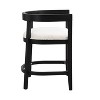 Christopher Knight Home Set of 2 25.25" Gina Upholstered Rubberwood Counter Height Barstools Black - 4 of 4
