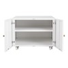 Fontoi Decorative Storage Cabinets, Mobile Storage Cabinet with 2 Doors, Copier Cabinet with Wheels for Home Office, White, 23.62"*17.72"*23.62" - 4 of 4