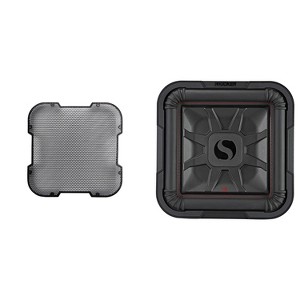 Kicker 46L7T124 L7T L7-Thin 12" Subwoofer, Dual Voice Coil, 4-Ohm & 52GL712 Grill Bundle - 1 of 4