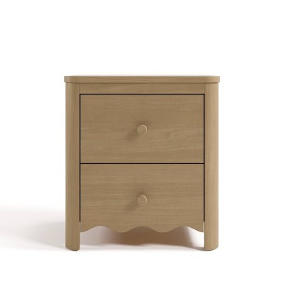 Driftwood Painted Lightweight 2 Drawer Nursery Nightstand