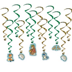 Beistle Woodland Friends Whirls, 15"-28.5", (12/Pkg) Multicolored - 1 of 2
