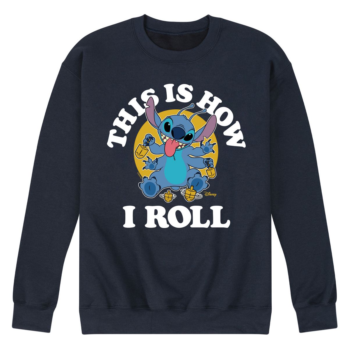 Men's - Lilo & Stitch - Hanukkah This Is How I Roll Graphic Fleece Sweatshirt - thumbnail 8