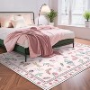 Modern Insect Floral Area Rug - Non-Slip Stain-Resistant Low Pile Carpet, Machine Washable Ultra-Soft Accent Mat for Living Room, Bedroom Kitchen - 4 of 4