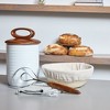 Nambe x Tom Papa Breaking Bread Canister - Ceramic Stoneware Storage Jar with Acacia Wood Lid & Silicone Seal for Fresh Food, Scandinavian Décor - 4 of 4