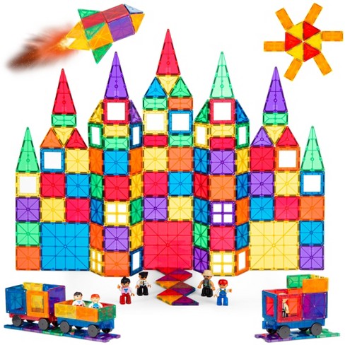 Magnetic Building Tiles Block Kids Construction Educational Toy Release Stress 