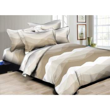 Better Bed Collection 300TC Valleys & Hills Taupe Duvet Set