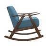 NicBex Accent Chair Rocking Chair Wood Frame Upholstered Modern Home Furniture Lounge Chair Reading Chair Comfy Chair for Living Room, Blue - 4 of 4