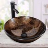 ELECWISH Bathroom Artistic Tempered Glass Vessel Sink with Faucet and Pop-up Drain - 2 of 4