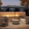 Costway 13 FT Large Patio Umbrella with LED Solar Lights Crank Handle 12 Heavy-Duty Ribs Beige/Brown/Gray/Navy/Orange/Wine - 4 of 4