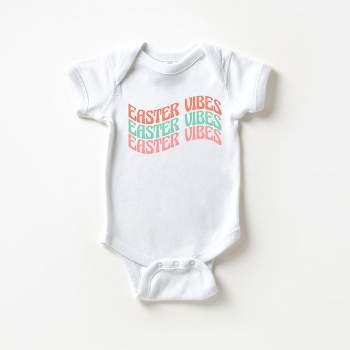 The Juniper Shop Easter Vibes Wavy Stacked Baby Bodysuit