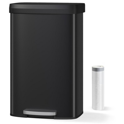 COZONY 13/15/21 Gal Rustproof Metal Step Trash Can with Soft-Close Lid, Liner Rim & Handle, Kitchen/Home