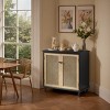 Art Leon Cane Wicker Cabinet Sideboard - 2 of 3