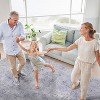 Boersma 5x8 Washable Area Rug, Soft Blue and Cream Low-Pile Rug for Living Room Bedroom, Non-Slip, Machine Washable Carpet for Home Decor - 2 of 4