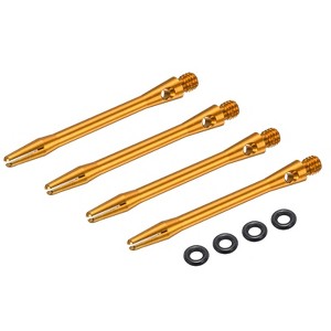 Unique Bargains 2BA Thread Aluminum Dart Shafts with Rubber Rings for Steel Tip 4 Pcs - 1 of 4