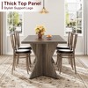 Homhougo 71 Inch Rectangular Dining Table for 6, Rustic Farmhouse Tall Kitchen Table with Large Tabletop Gray - 3 of 4