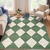 Washable Area Rugs 8x10 Non Slip Distressed Checkered Low Pile Rug for Living Room & Bedroom - 4 of 4