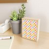 Iveta Abolina Eclectic Checker Check Cream Framed Mini Art Print 4" (H) x 3" (W) x 1" (D) - Society6 - 2 of 3