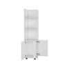 HomeRoots 62" White Wood Corner Utility Cabinet With Two Doors - 4 of 4