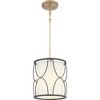 Progress Lighting Landree 1-Light Mini-Pendant, Black Silk, White Shade - 2 of 4