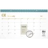 WorkStyle Compact Monthly Desk Pad Calendar, 17.75 x 11, White Sheets, Blue/Gold Headband, 12-Month (Jan to Dec): 2025 - 3 of 4