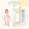 Arceso Kids Dress Up Storage with Flower Mirror, Pink Open Wardrobe & Costume Organizer for Bedroom and Playroom - 4 of 4