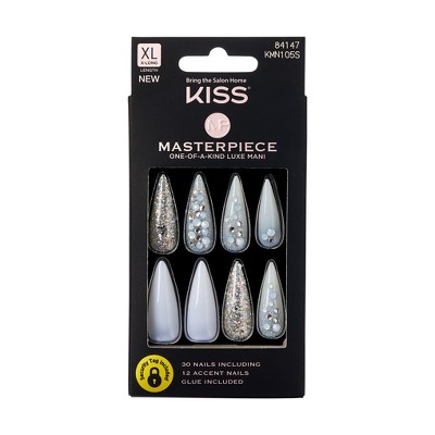 KISS Masterpiece Luxe Manicure Fake Nails - Tango - 30ct