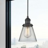 Cone - 1 Light Cord Hung Mini Pendant In Industrial Style-8 Inches Tall and 6 Inches Wide - 2 of 2