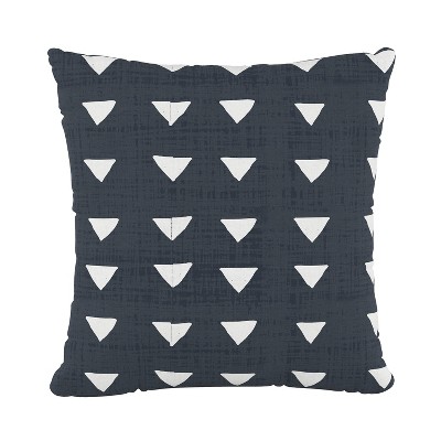 Navy Triangle Print Throw Pillow - Skyline Furniture