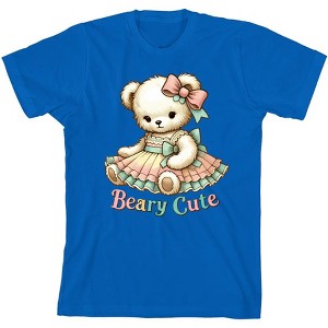 Beary Cute Teddy Bear Boy's Crew Neck Short Sleeve Tee - 1 of 2