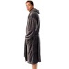 #followme Ultra Soft Velour Robe for Men with Hood (Charcoal Grey, XX-Large) - 3 of 3
