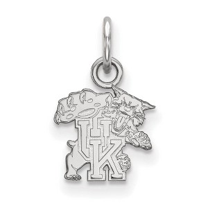 Black Bow Jewelry Sterling Silver Kentucky Wildcats NCAA Extra Small Pendant - 1 of 3