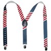 CTM Elastic Stars and Stripes American Flag Clip-End Suspenders - 4 of 4