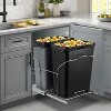 Pull Out Trash Can Under Cabinet 2x25 Qt, Under Sink Garbage Can, Double Recycle Bin with Steel Slides, Waste Container for Kitchen, Office - 2 of 4