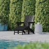 Flash Furniture Halifax HDPE Adirondack Chair with Cup Holder and Pull Out Ottoman, All-Weather HDPE Indoor/Outdoor Lounge Chair - image 4 of 4