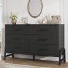 6 Dresser for Bedroom, 52" Wide Drawer with Large Storage Space, Freestanding Wooden Closet Storage Dresser Chest for Living Room, Bedroom, Entryway - 4 of 4