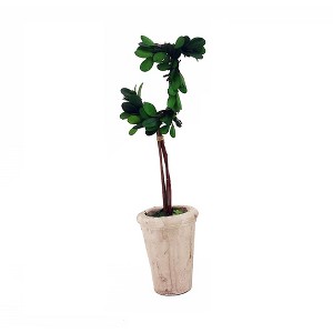 Modern Home 13" Real Preserved Boxwood Monogram Letters w/Terra Cotta Pot - 1 of 3
