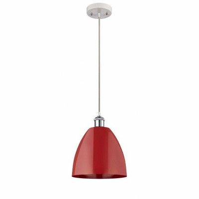 Plymouth Dome - 1 Light Cord Hung Mini Pendant In Industrial Style-12.88 Inches Tall and 9 Inches Wide