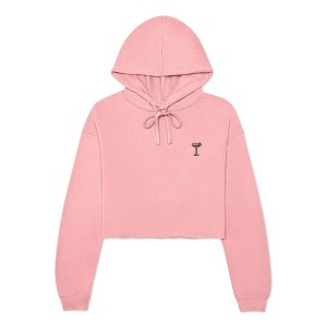 Dalix Espresso Martini Embroidered Hoodie Fleece Long Sleeve Cropped Sweatshirt Pullover Womens - 1 of 4