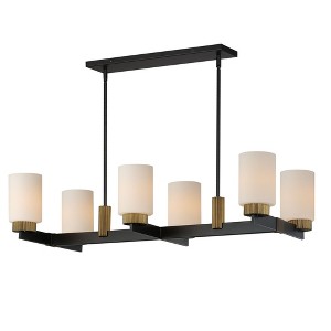 Maxim Lighting Ruffles 6 - Light Pendant in  Black/Antique Brass - 1 of 1