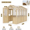 EAGLE PEAK Wooden Polycarbonate Walk-in Greenhouse, Cedar Hobby Green House with Roof Vent - 3 of 4