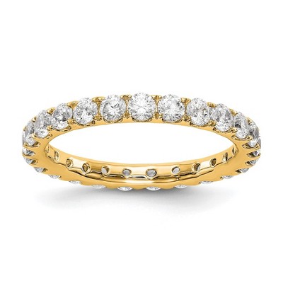 Black Bow Jewelry 14K Gold 1.5 Ctw U Shared G-I Color Lab Created Diamond Eternity Band