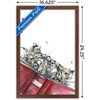 Trends International Snowtap - Snow Leopard Reading Framed Wall Poster Prints - 3 of 4