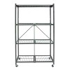 Origami General Purpose Foldable Shelf Storage Rack with Wheels for Home, Garage, or Office, Pewter - image 4 of 4