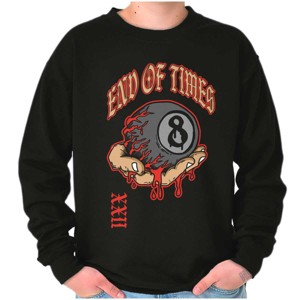 Urban End of Time 8 Ball Eyeball Sweatshirt for Men or Women Brisco Brands - 1 of 4
