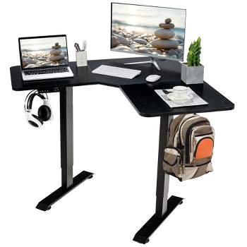 Réhausseur pour ordinateur portable Table de lit Support réglable et pliable,  en MDF et métal, 55 x 32 x 23 cm, Naturel - Costway