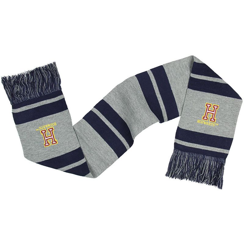 Harry Potter Hogwarts H Collegiate Logo Knit Fringe Scarf Multicoloured, 2 of 6