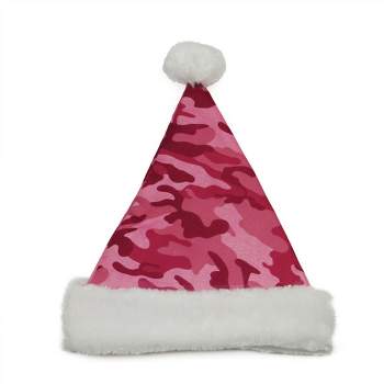 Northlight White and Silver Quilted Unisex Adult Christmas Santa Hat Costume Accessory - One Size