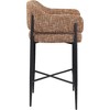 Meridian Furniture,Dame Cognac Fabric Upholstered Counter Stool, Set of 2 - 4 of 4