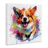 Stupell Industries Happy Corgi Modern Splatter Canvas Wall Art - 3 of 4